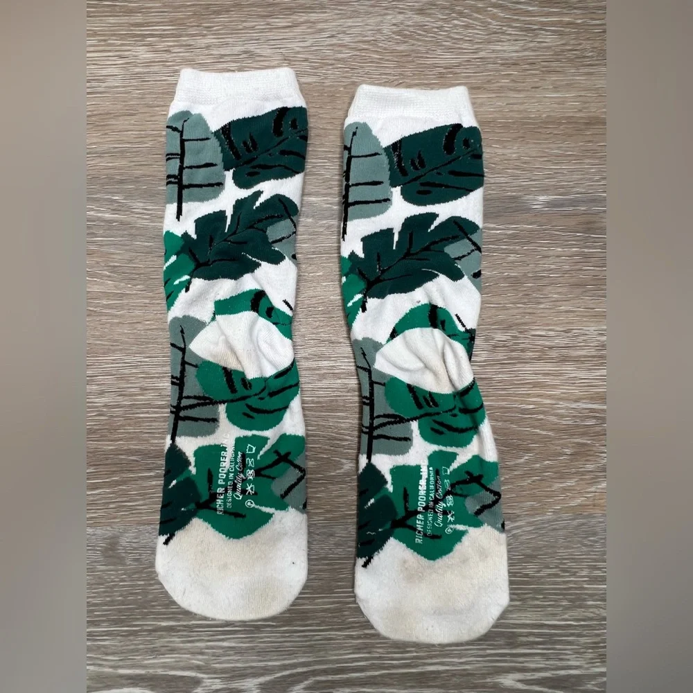 Richer Poorer Palm Leaf Socks